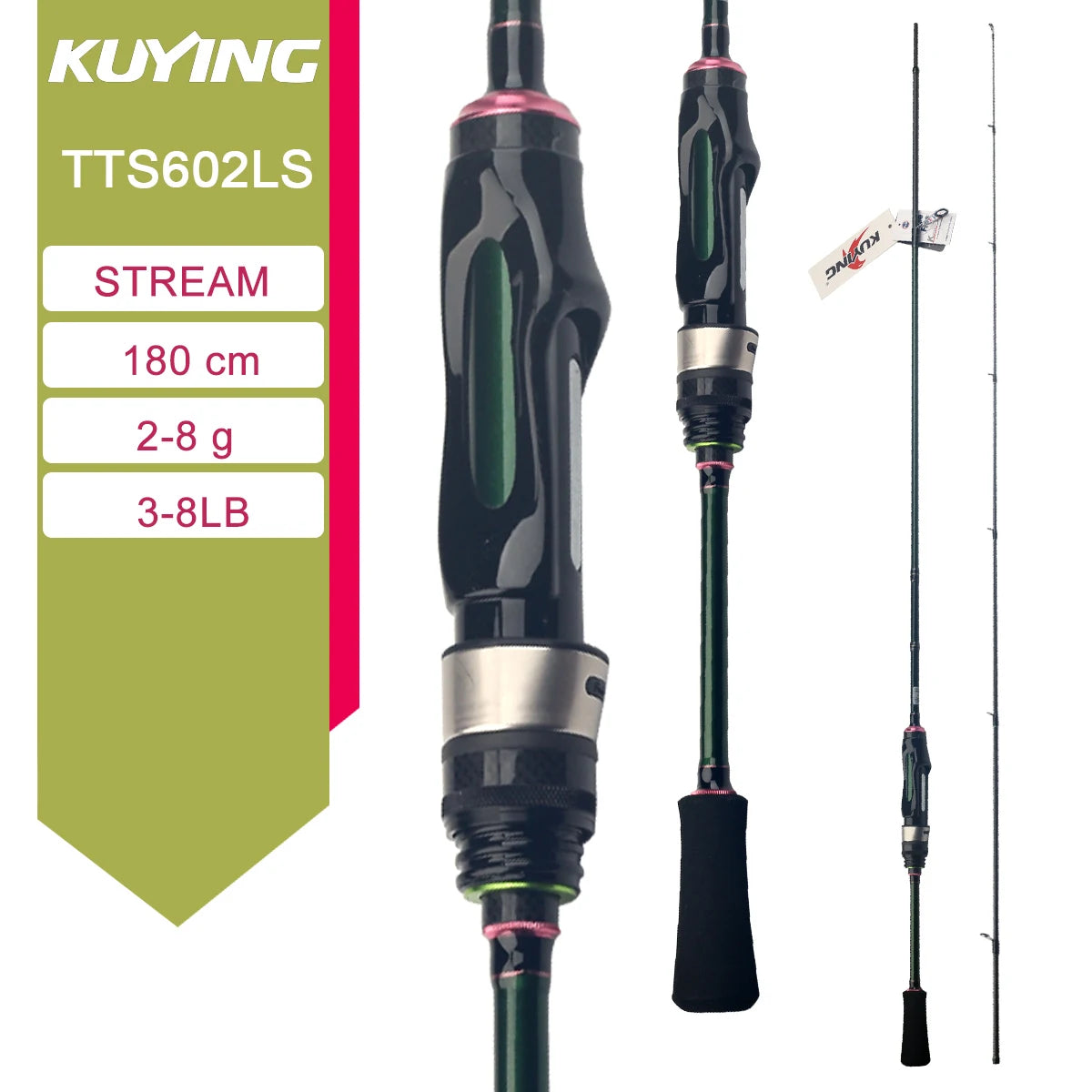Deliver from USA KUYING TETON TTC662L TTC632UL TTS662L TTC602LS TTS602LS Fishing Lure Rod Casting Spinning River Stream Carbon