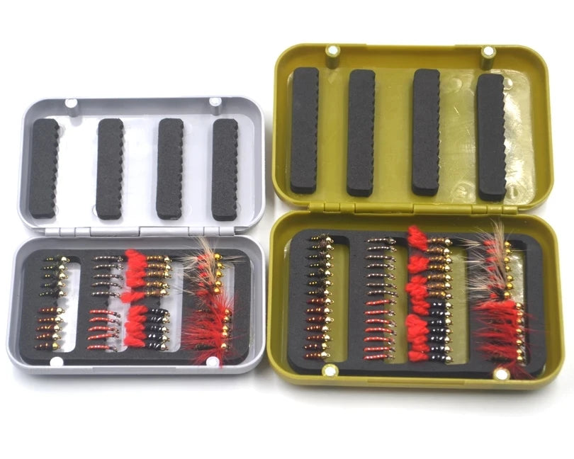 MNFT 32Pcs/Box Trout Nymph Fly Fishing Lure Dry/Wet Flies Nymphs Ice Fishing Lures Artificial Bait with Boxed