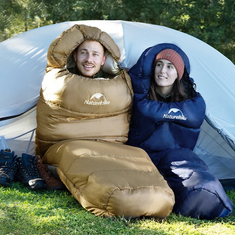 Naturehike Mummy Sleeping Bags MJ300/MJ600 Cotton Camping Adults Sleeping Bag Ultra Winter Warm Mummy Sleeping Bag Indoor